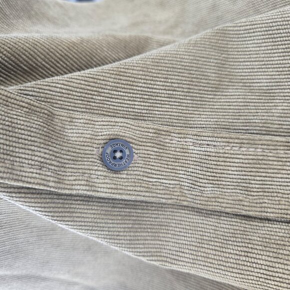 Original Weatherproof Vintage Olive Green Corduroy Button Down Shirt Medium - Picture 4 of 11